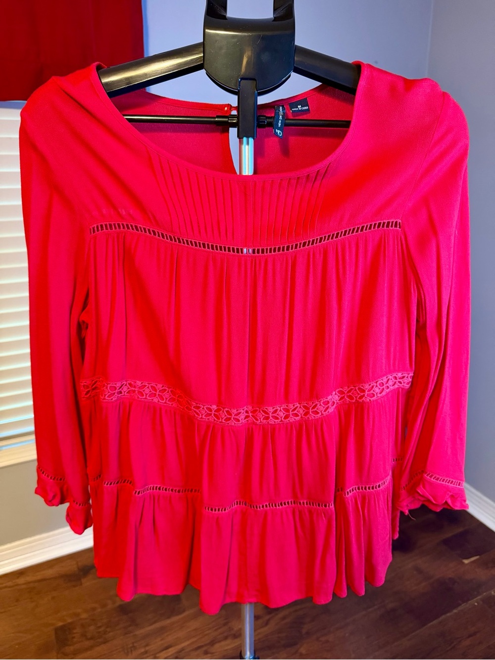 Women’s Red Boho Knit Top